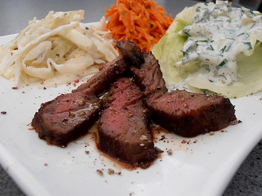 Entrecote für Salat